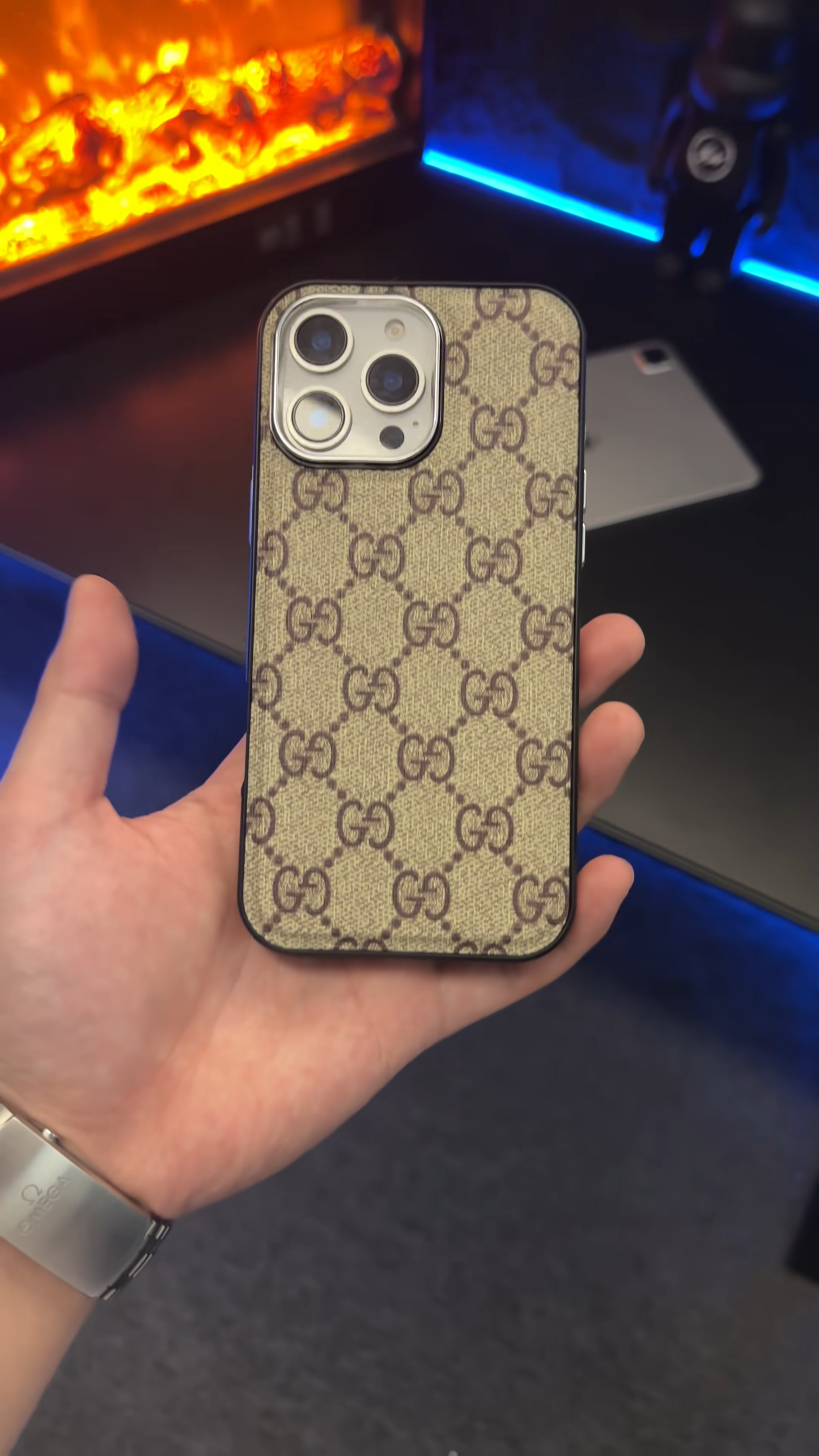 古馳皮質輕奢潮牌手機殼-ZUIHANG SHOP